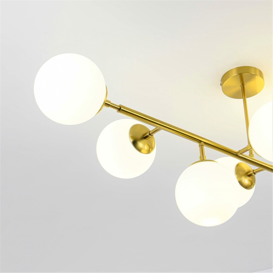 Lustre com haste DORADO 8xE14/40W/230V dourado
