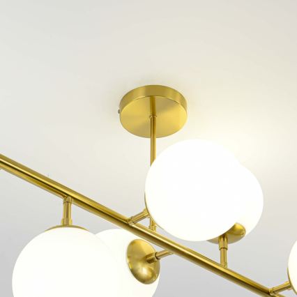 Lustre com haste DORADO 8xE14/40W/230V dourado