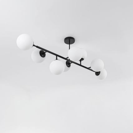Lustre com haste DORADO 8xE14/40W/230V preto