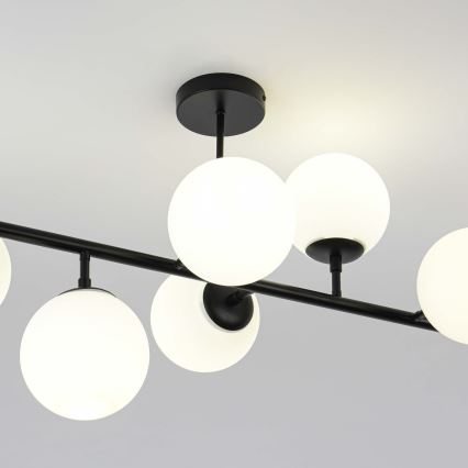 Lustre com haste DORADO 8xE14/40W/230V preto