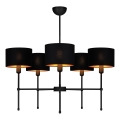 Lustre com haste MADELA 5xE14/40W/230V preto