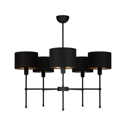 Lustre com haste MADELA 5xE14/40W/230V preto