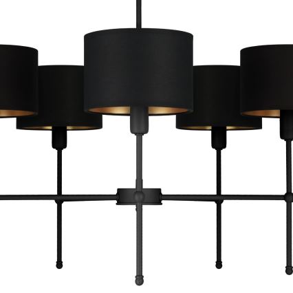 Lustre com haste MADELA 5xE14/40W/230V preto