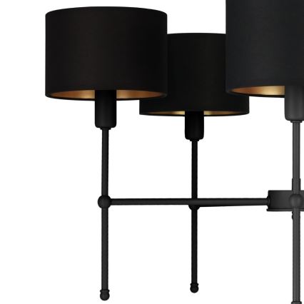 Lustre com haste MADELA 5xE14/40W/230V preto