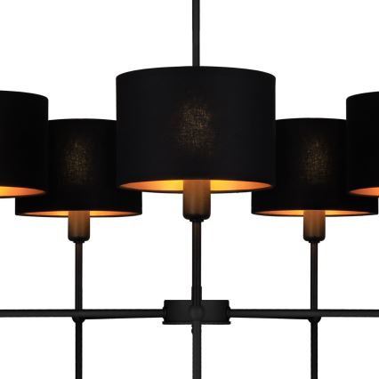 Lustre com haste MADELA 5xE14/40W/230V preto