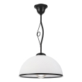 Lustre com haste RETRO 1xE27/60W/230V preto/branco