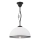 Lustre com haste RETRO 1xE27/60W/230V preto/branco