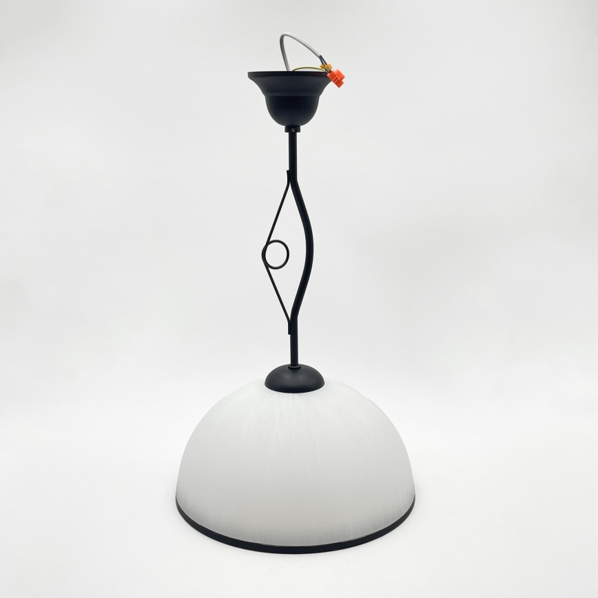 Lustre com haste RETRO 1xE27/60W/230V preto/branco