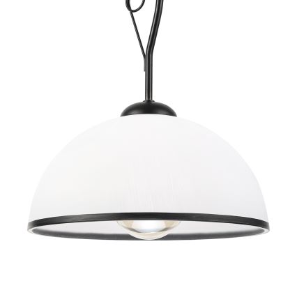 Lustre com haste RETRO 1xE27/60W/230V preto/branco