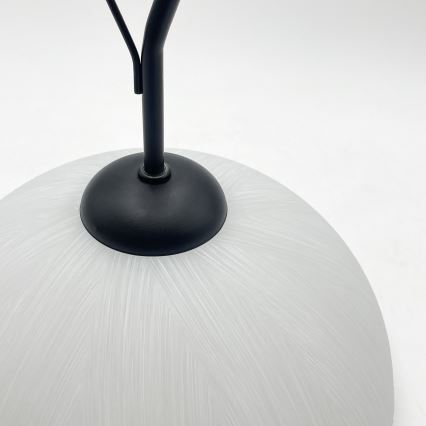 Lustre com haste RETRO 1xE27/60W/230V preto/branco