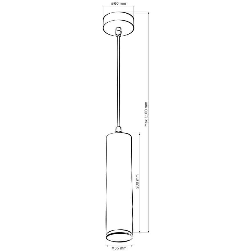 LED RGBW dimerizável lustre de casa de banho suspenso por cabo TURYN 1xGU10/4,8W/230V 3000K IP44 preto + controlo remoto