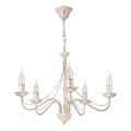 Lustre de corrente ANTON 5xE14/60W/230V branco patinado