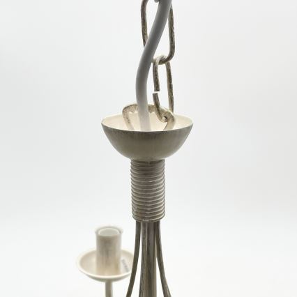 Lustre de corrente ANTON 5xE14/60W/230V branco patinado