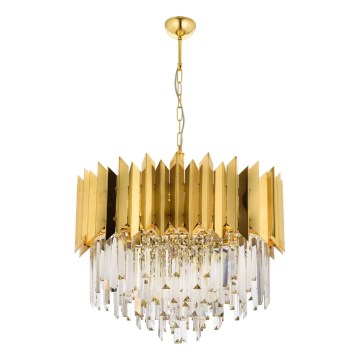 Lustre de corrente CRYSTALLINE 8xE27/40W/230V dourado