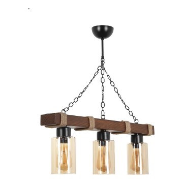 Lustre de corrente JASMIN 3xE27/40W/230V castanho/bege