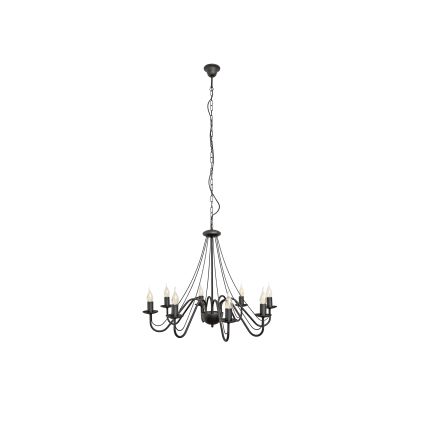 Lustre de corrente MALBO 8xE14/10W/230V preto