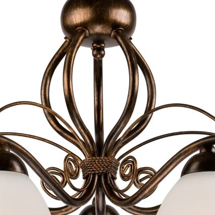 Lustre de corrente RETRO II 5xE27/60W/230V pátina preta