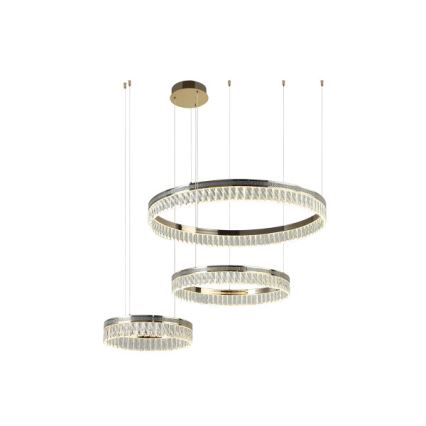 Lustre de cristal LED regulável suspenso por cabo THALIA LED/120W/230V 3000-6000K + controlo remoto