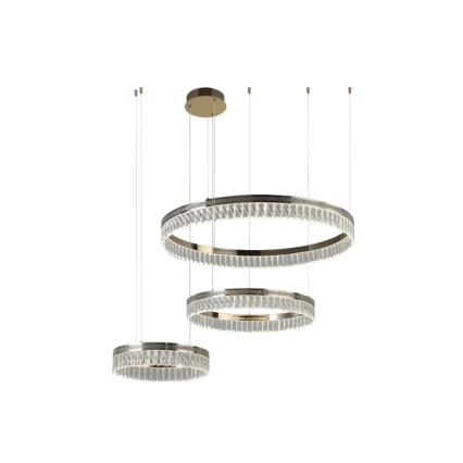 Lustre de cristal LED regulável suspenso por cabo THALIA LED/120W/230V 3000-6000K + controlo remoto