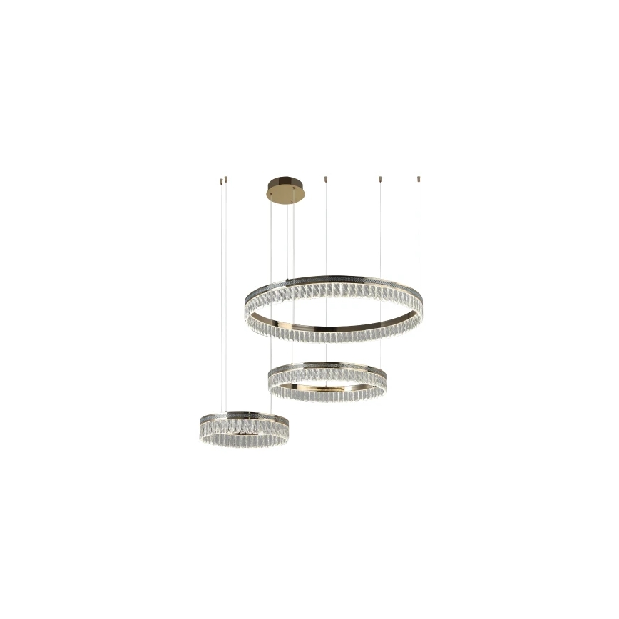 Lustre de cristal LED regulável suspenso por cabo THALIA LED/120W/230V 3000-6000K + controlo remoto