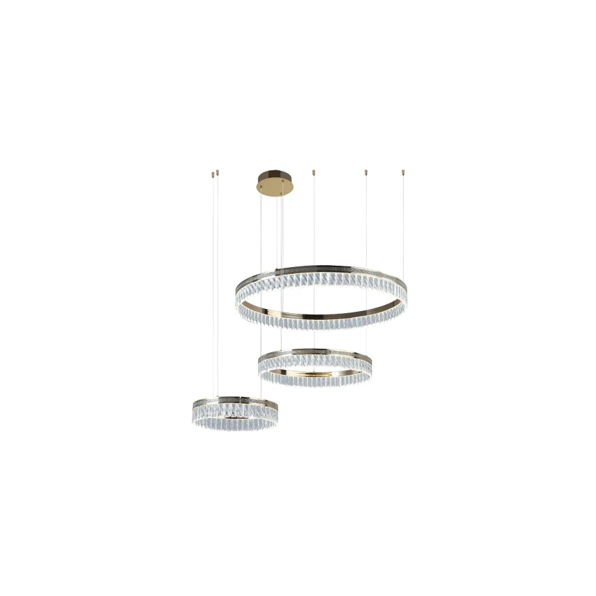 Lustre de cristal LED regulável suspenso por cabo THALIA LED/120W/230V 3000-6000K + controlo remoto