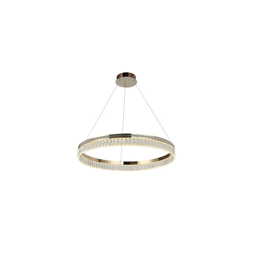 Lustre de cristal LED regulável suspenso por cabo THALIA LED/55W/230V 3000-6000K diâmetro 80 cm + controlo remoto