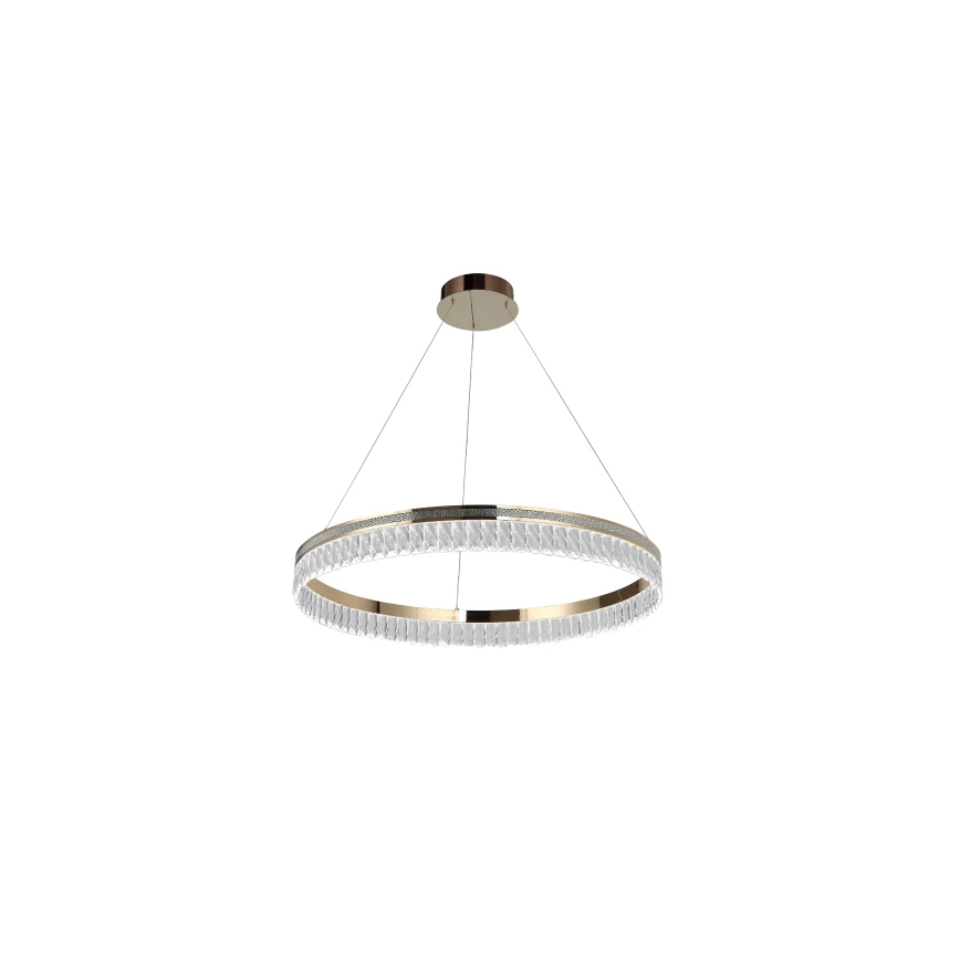 Lustre de cristal LED regulável suspenso por cabo THALIA LED/55W/230V 3000-6000K diâmetro 80 cm + controlo remoto