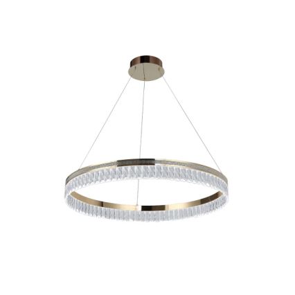 Lustre de cristal LED regulável suspenso por cabo THALIA LED/55W/230V 3000-6000K diâmetro 80 cm + controlo remoto