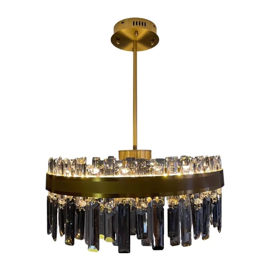 Lustre de cristal LED regulável em barra LED/80W/230V 3000-6500K + controlo remoto