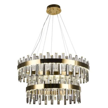Lustre de cristal LED regulável em cabo LED/190W/230V 3000-6500K + controlo remoto