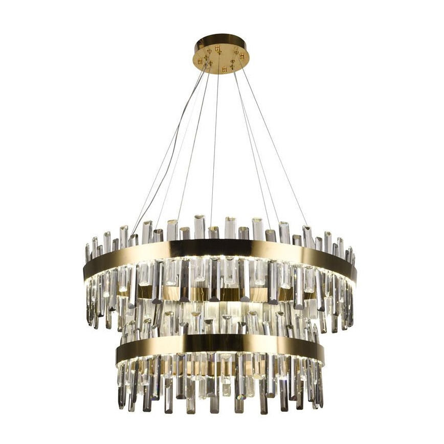 Lustre de cristal LED regulável em cabo LED/190W/230V 3000-6500K + controlo remoto