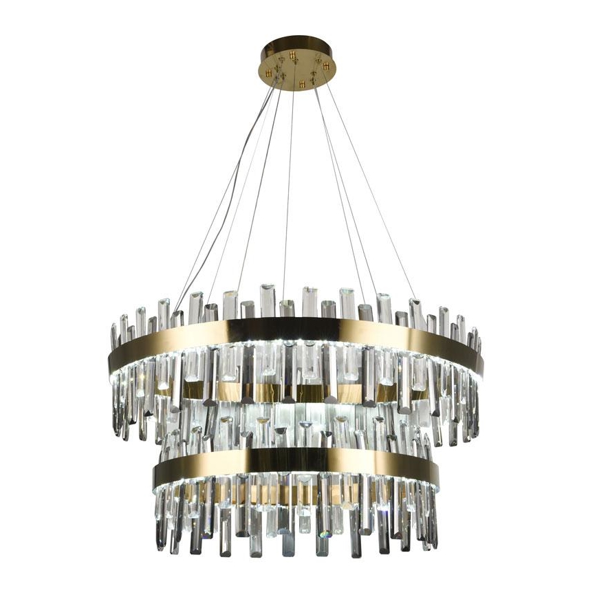 Lustre de cristal LED regulável em cabo LED/190W/230V 3000-6500K + controlo remoto