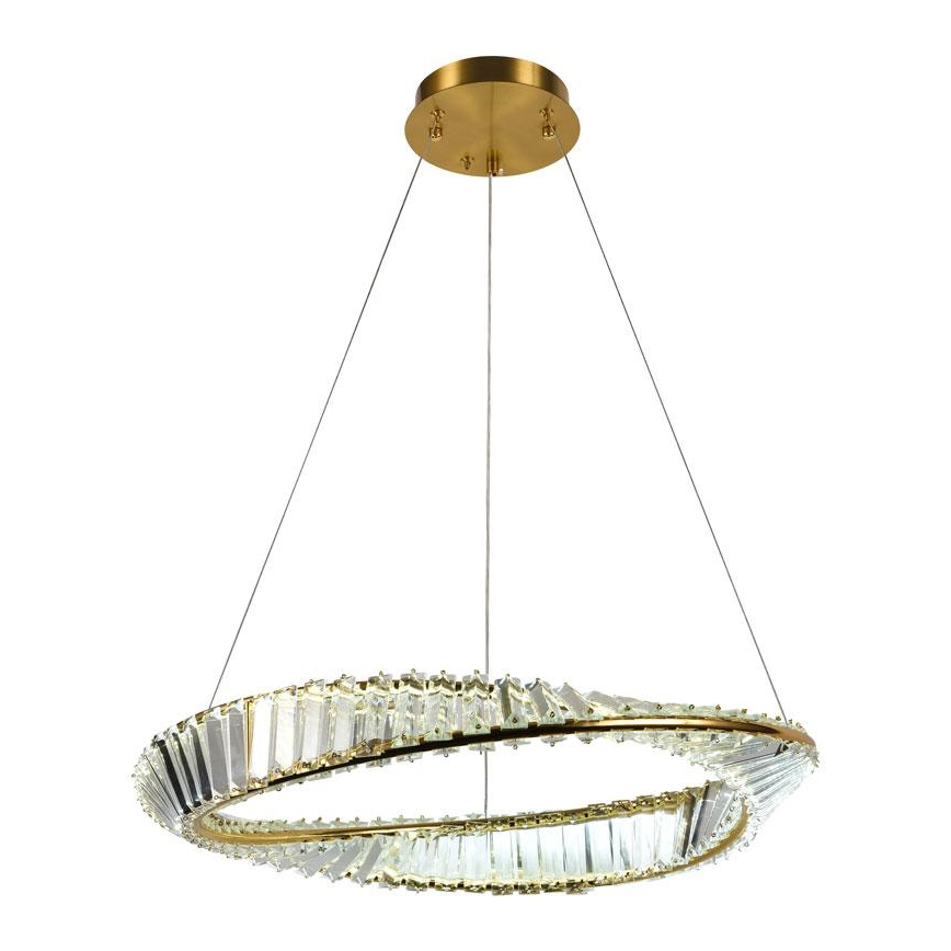 Lustre de cristal LED regulável em cabo LED/40W/230V 3000-6500K com controlo remoto