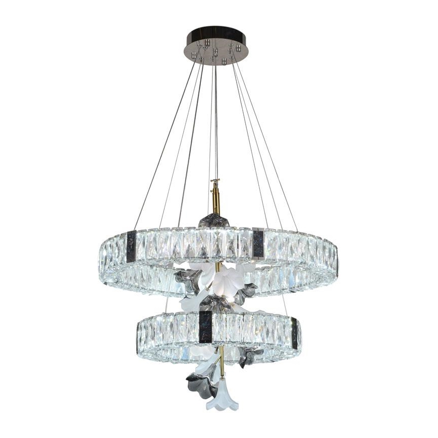 Lustre de cristal LED regulável em cabo LED/70W/230V 3000-6500K + comando à distância