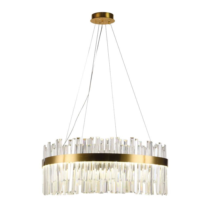 Lustre de cristal LED regulável em cabo LED/80W/230V 3000-6500K + comando à distância