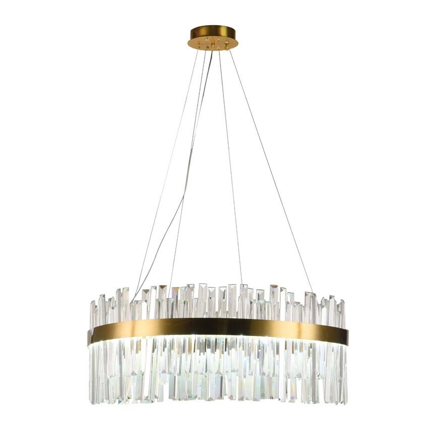 Lustre de cristal LED regulável em cabo LED/80W/230V 3000-6500K + comando à distância