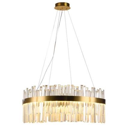 Lustre de cristal LED regulável em cabo LED/80W/230V 3000-6500K + comando à distância