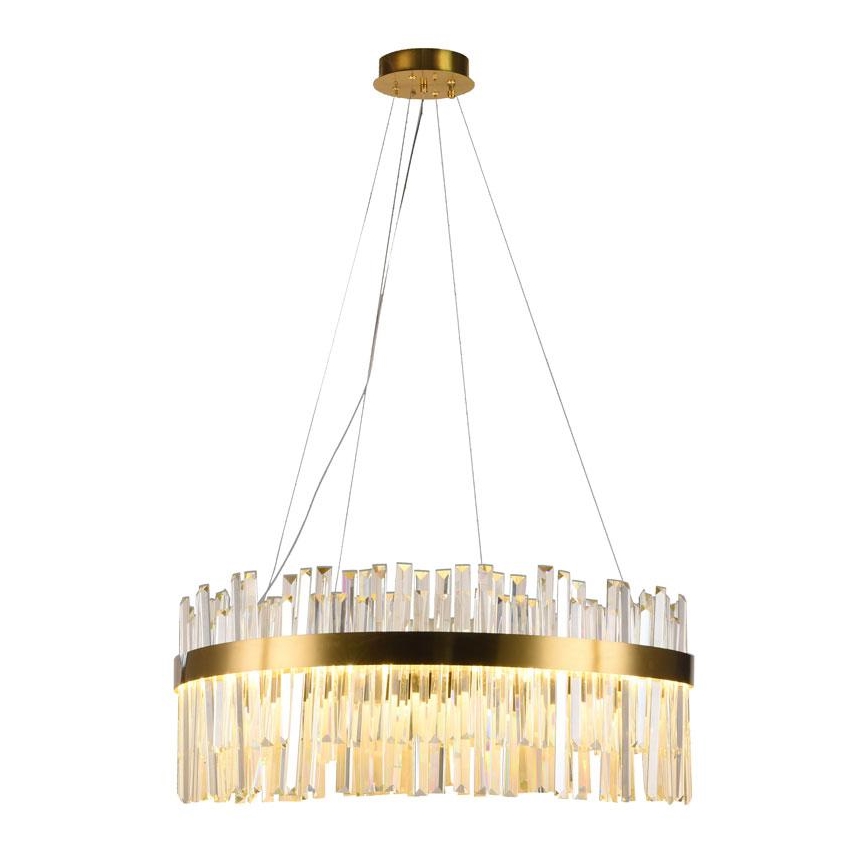 Lustre de cristal LED regulável em cabo LED/80W/230V 3000-6500K + comando à distância