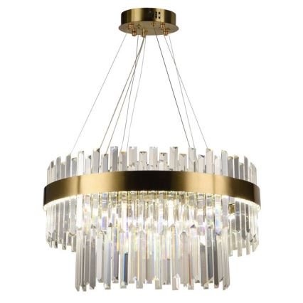 Lustre de cristal LED regulável em cabo LED/80W/230V 3000-6500K + comando à distância