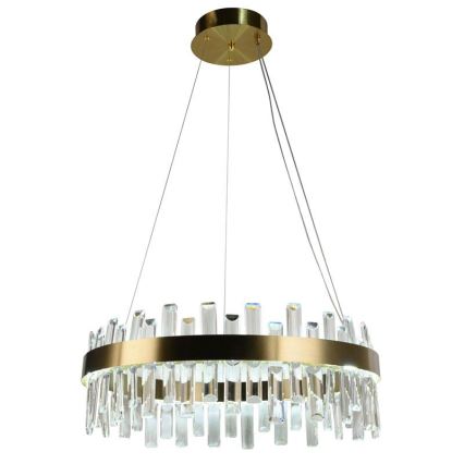 Lustre de cristal LED regulável em cabo LED/80W/230V 3000-6500K + comando à distância