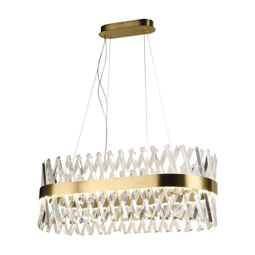 Lustre de cristal LED regulável em cabo LED/90W/230V 3000-6500K + controlo remoto