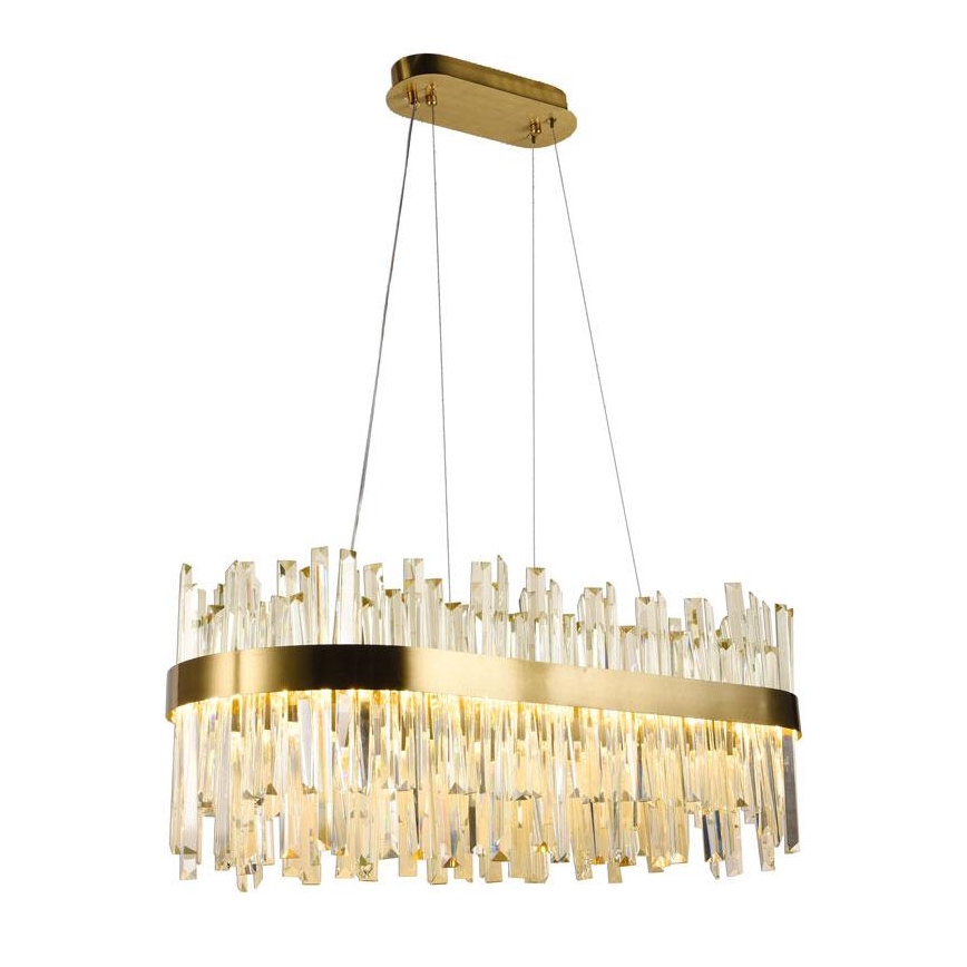 Lustre de cristal LED regulável em cabo LED/90W/230V 3000-6500K + controlo remoto