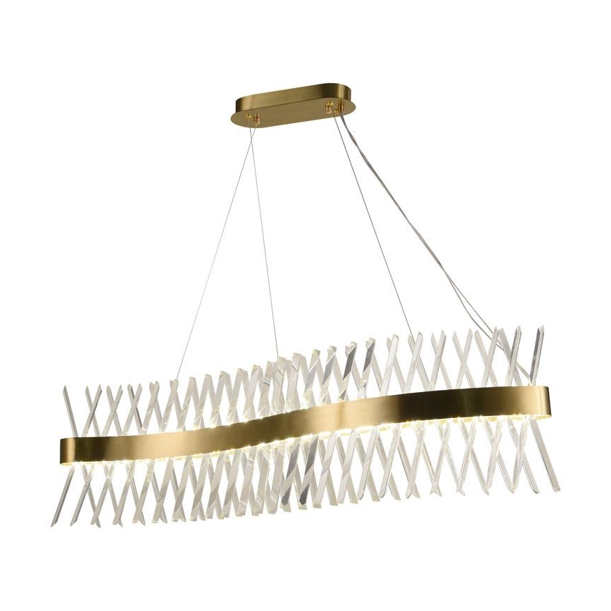 Lustre de cristal LED regulável em cabo LED/95W/230V 3000-6500K + comando à distância