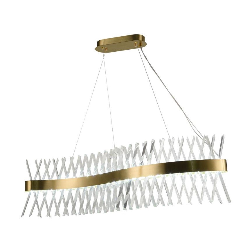 Lustre de cristal LED regulável em cabo LED/95W/230V 3000-6500K + comando à distância