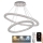 Lustre de cristal LED regulável em cabo LED/160W/230V 3000-6500K prata + comando à distância