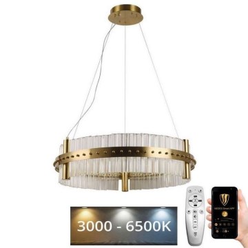 Lustre de cristal LED regulável em cabo LED/40W/230V 3000-6500K com controlo remoto