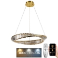 Lustre de cristal LED regulável em cabo LED/40W/230V 3000-6500K com controlo remoto