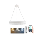 Lustre de cristal LED regulável em cabo LED/80W/230V 3000-6500K branco + controlo remoto