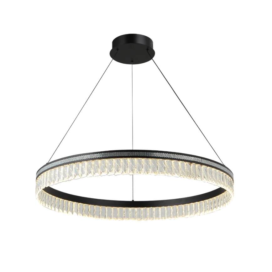 Lustre de cristal LED regulável suspenso por cabo THALIA LED/55W/230V 3000-6000K Ø 80 cm + comando remoto