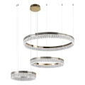 Lustre de cristal LED regulável suspenso por cabo THALIA LED/120W/230V 3000-6000K + controlo remoto